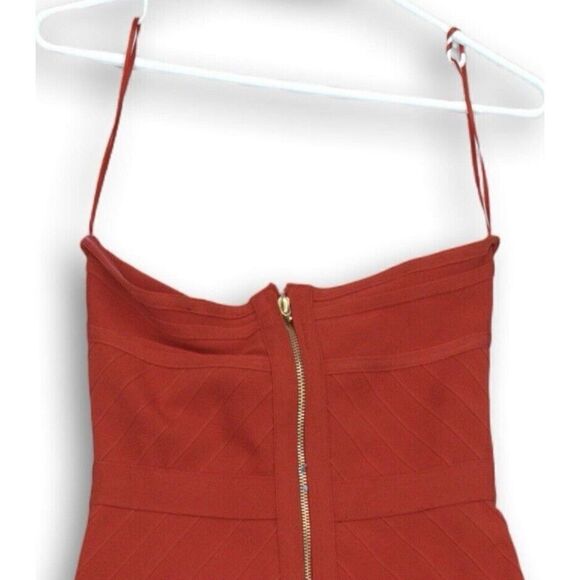 Ario Collection Red Strapless Back Zipp Bodycon Size medium - Picture 5 of 15